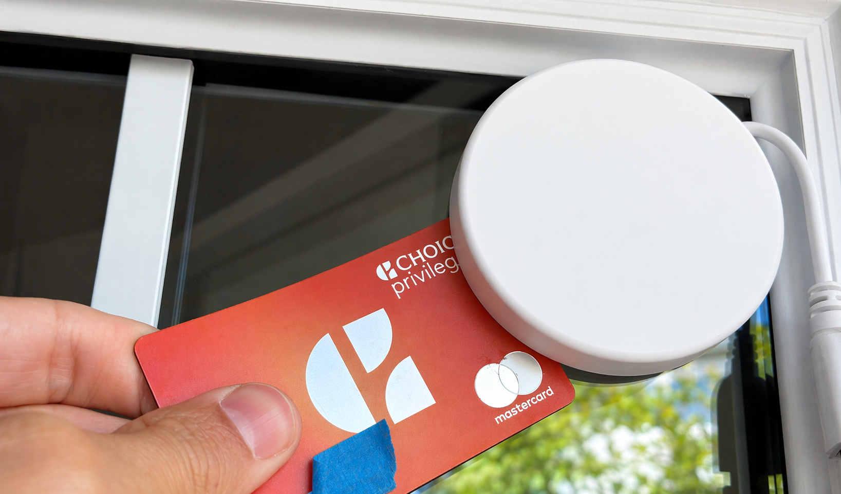 Step 1: Slide credit card behind the Power Mole
